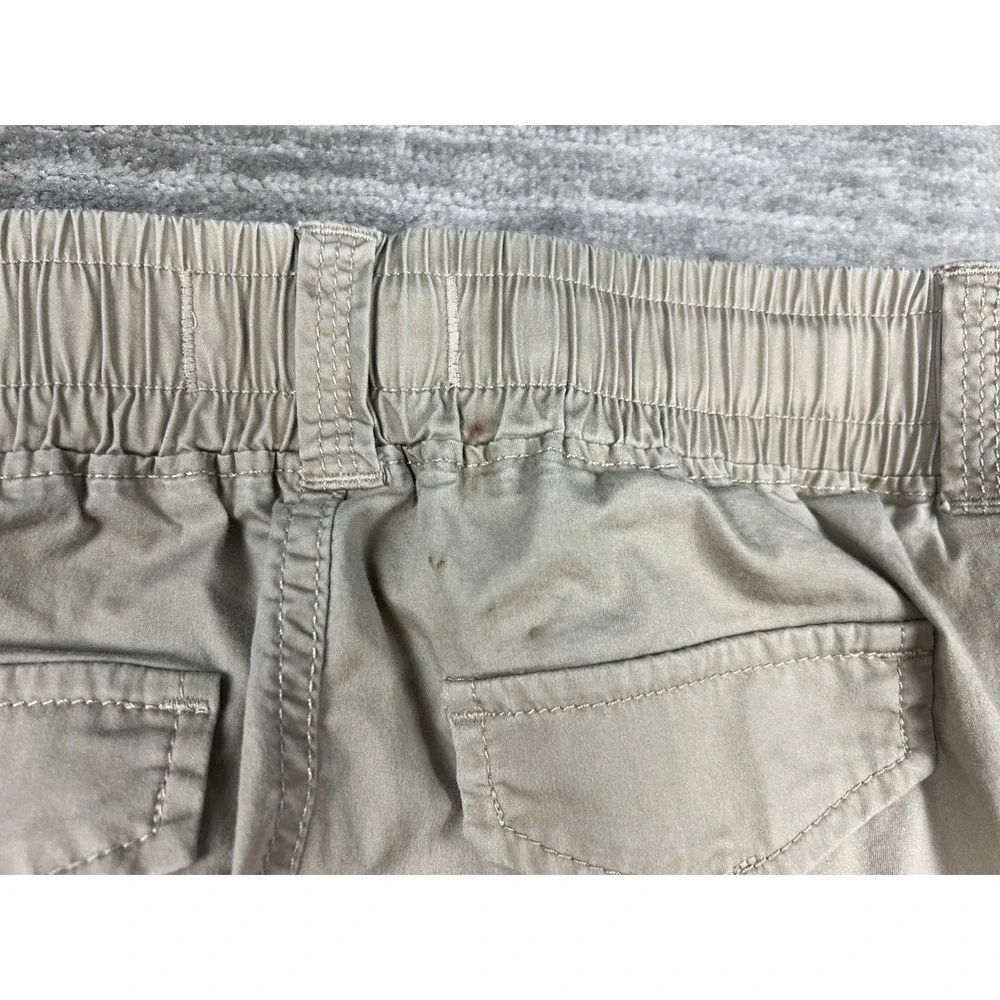 Abercrombie Kids Cargo Joggers Unisex 11/12 Tan Khaki Cotton Blend Utility Pants